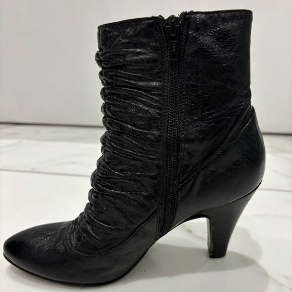 Womens Carlo Pasolini Black Leather Booties Size 36 Made in Italy - Picture 3 of 9